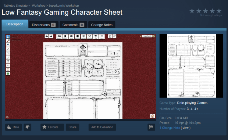 Tabletop Simulator Char Sheet Thumb